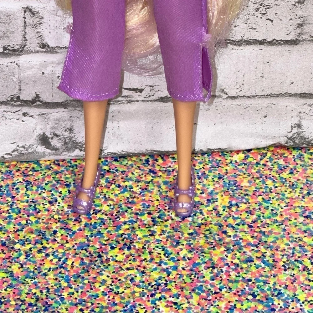Barbie Totally Hair Fashion Doll HCM88 Long Hair Blonde Blue Purple Restyled